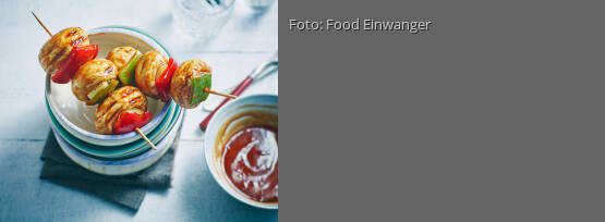 Rezeptbild für "Champignon-Paprika-Spieße"