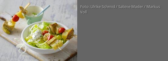 Rezeptbild für "Brotspieße mit Harzer Käse"