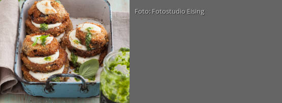 Rezeptbild für "Auberginen-Mozzarella-Türmchen"