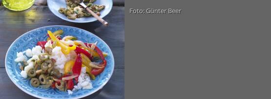 Rezeptbild für "Paprikagemüse mit Stampfkartoffeln"