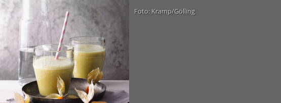 Rezeptbild für "Physalis-Smoothie mit Matcha, Maca und Baobab"