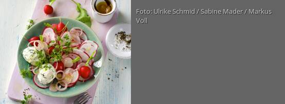 Rezeptbild für "Rettich-Radieschen-Teller mit Ricotta-Klößchen"