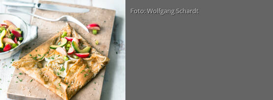 Rezeptbild für "Buchweizen-Galettes mit Asia-Radieschensalat"