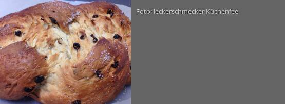 Rezeptbild für "Hefezopf mit Rosinen"