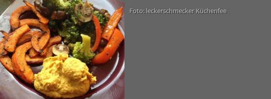 Rezeptbild für "Ofengemüse mit Hummus"