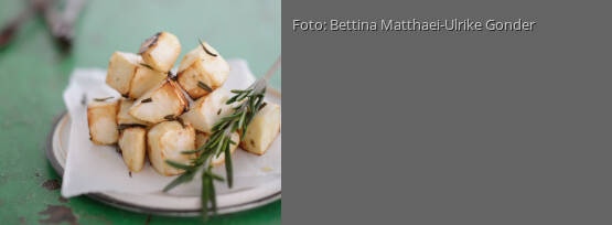 Rezeptbild für "Gebratener Rosmarinsellerie"