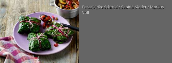 Rezeptbild für "Mangoldpäckchen mit Pilzen und Tomaten"