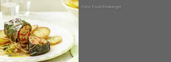 Rezeptbild für "Mangoldröllchen mit Quarkfüllung"