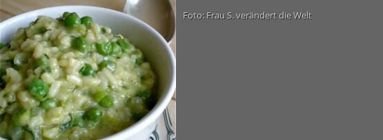 Rezeptbild für "Erbsenrisotto mit Basilikum"