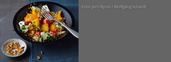 Rezeptbild für "Couscous mit mariniertem Mozzarella"