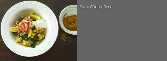 Rezeptbild für "Currykartoffeln mit Kichererbsen"