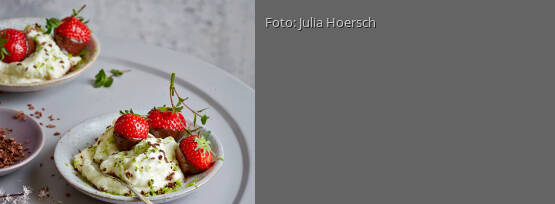 Rezeptbild für "Schoko-Erdbeeren mit Limetten-Mascarpone-Schaum"