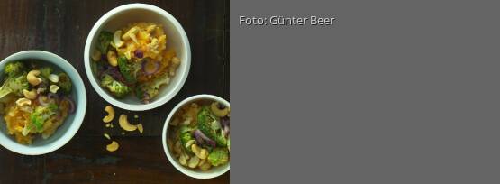 Rezeptbild für "Gebratener Brokkoli auf Kürbisstampf"