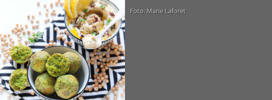 Rezeptbild für "Hummus und Falafel aus gekeimten Kichererbsen"