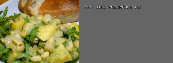 Rezeptbild für "Kartoffel-Bohnensalat mit Rucola"