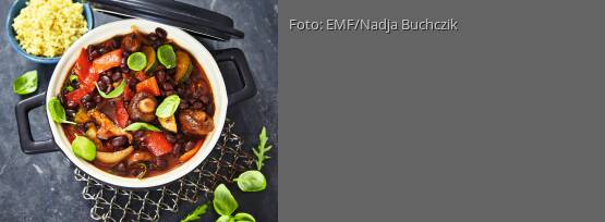 Rezeptbild für "Adzuki-Bohnen-Eintopf mit Paprika und Pilzen"