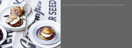 Rezeptbild für "Auberginen-Mozzarella-Taler"
