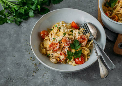 Leckere Baked-Feta-Pasta von SevenCooks.