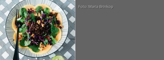 Rezeptbild für "Belugalinsensalat mit Papaya und Kapuzinerkresse"