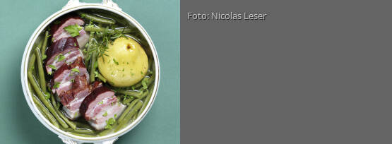 Rezeptbild für "Birnen, Bohnen und Speck"