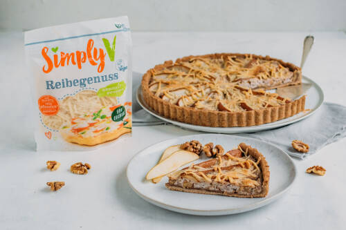 Birnen Quiche mit Walnüssen überbacken mit Reibekäse von Simply V.
