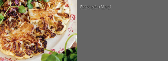 Rezeptbild für "Blumenkohlsteaks mit gedünstetem Radicchio"