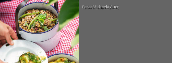 Rezeptbild für "Bohnensalat mit Quinoa, Minze und Basilikum"