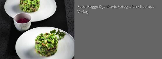 Rezeptbild für "Brokkolitatar mit Ziegenkäse und Rote-Bete-Sauce"