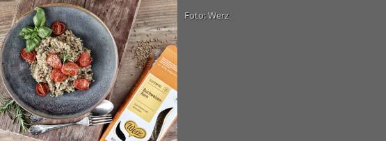 Rezeptbild für "Buchweizenrisotto mit gerösteter Aubergine"