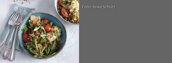 Rezeptbild für "Bulgur-Linsen-Salat mit Blumenkohl"