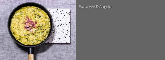 Rezeptbild für "Cajun-Nudeltortilla mit Bacon"