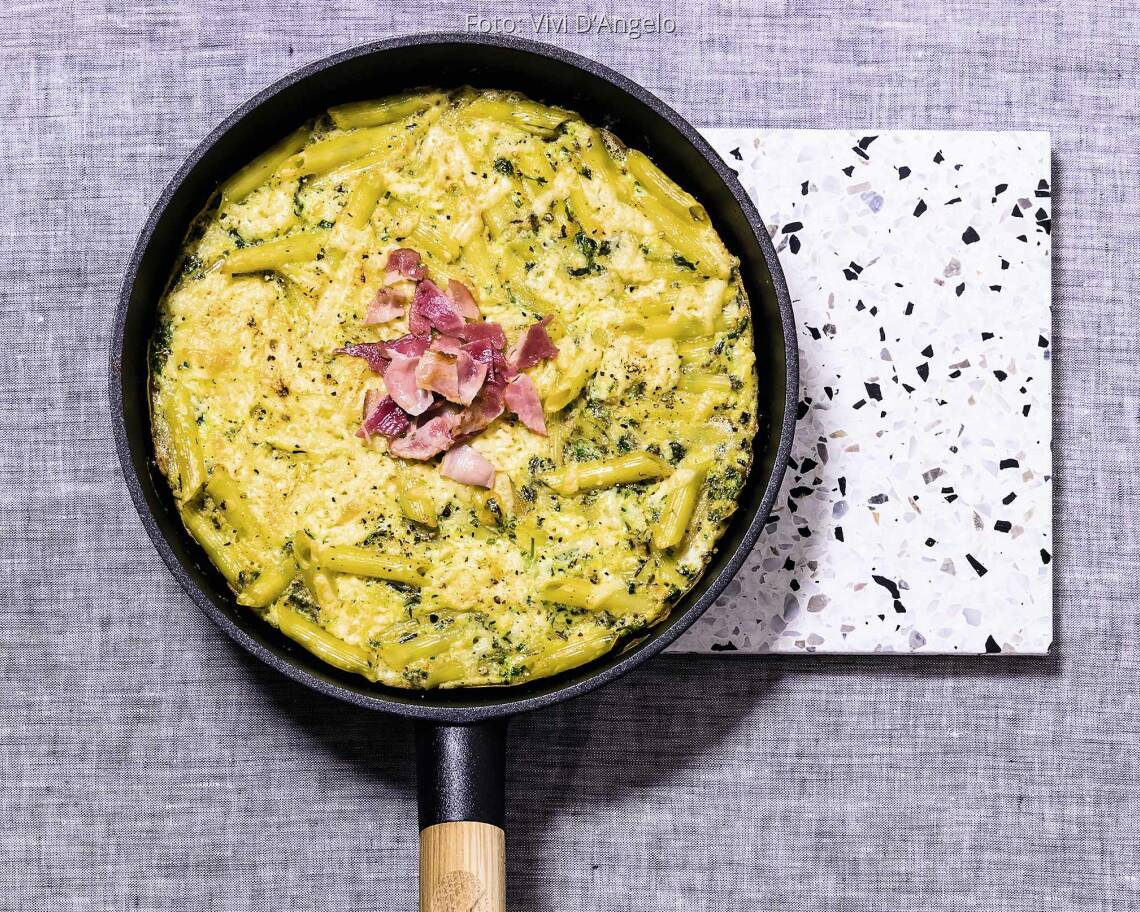 Cajun-Nudeltortilla mit Bacon