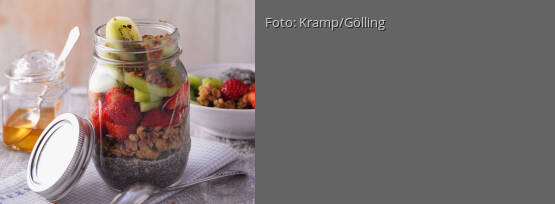 Rezeptbild für "Chia-Knusper-Pudding mit Früchten"