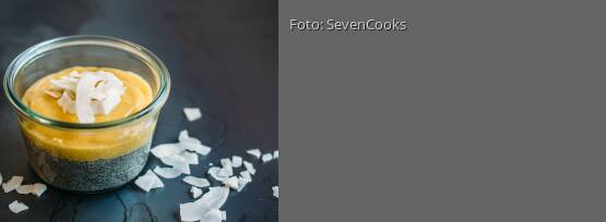 Rezeptbild für "Chia-Pudding mit Mango-Kokos-Mousse"