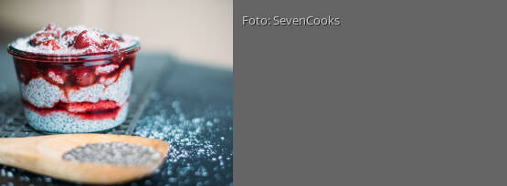 Rezeptbild für "Chiapudding mit Vanillekirschen"