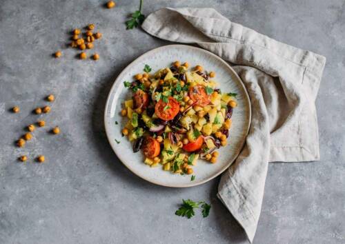 Knusprig bunter Kartoffelsalat aus dem Corona-Kochplan.