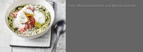 Rezeptbild für "Deftiges Porridge mit pochiertem Ei"