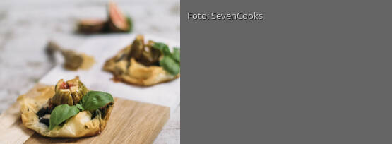 Rezeptbild für "Vegane Käsetartelettes mit Feigen"