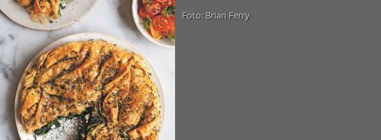 Rezeptbild für "Filo-Pie mit zweierlei Grünzeug"