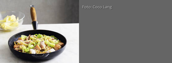 Rezeptbild für "Fischpfanne mit Kartoffeln und Wirsing"