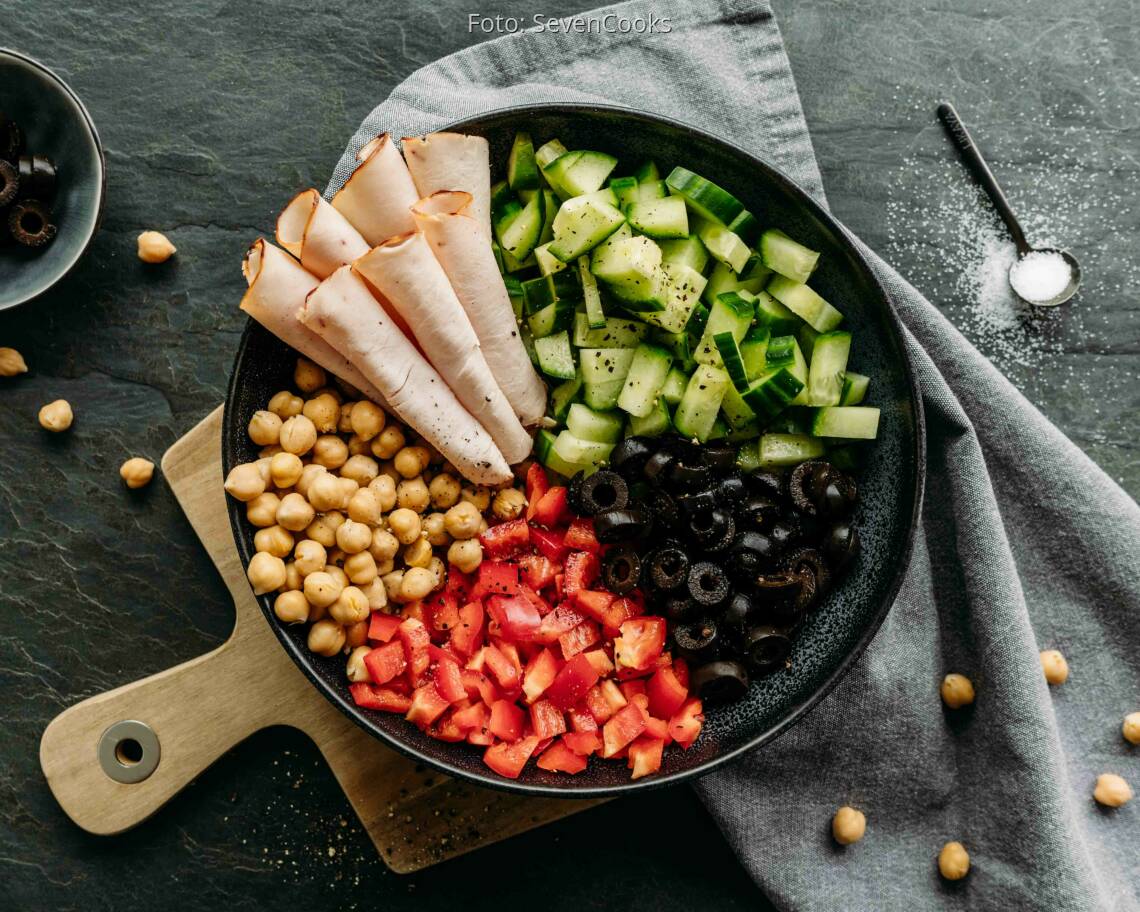 Flexitarisches Rezept: 5 Zutaten Bowl mit Putenbrust