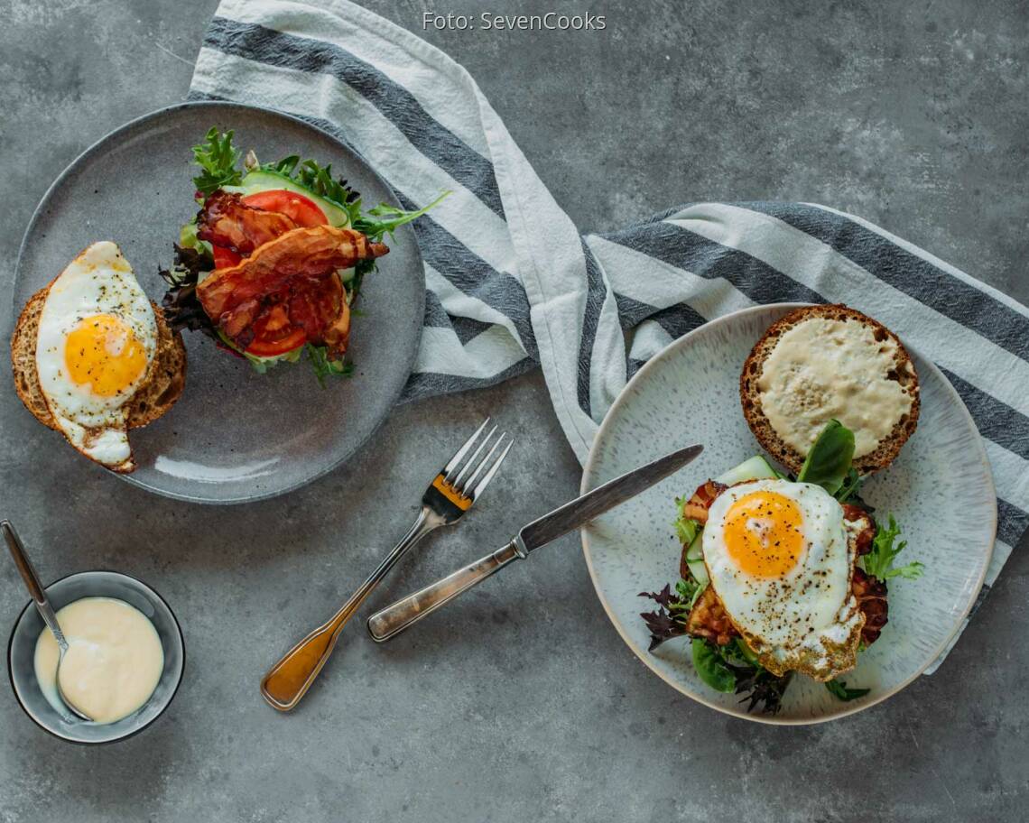 Flexitarisches Rezept: All day Frühstücksburger 3