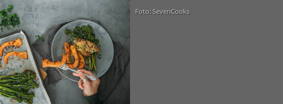 Rezeptbild für "Cajun Fisch mit Ofenkürbis"