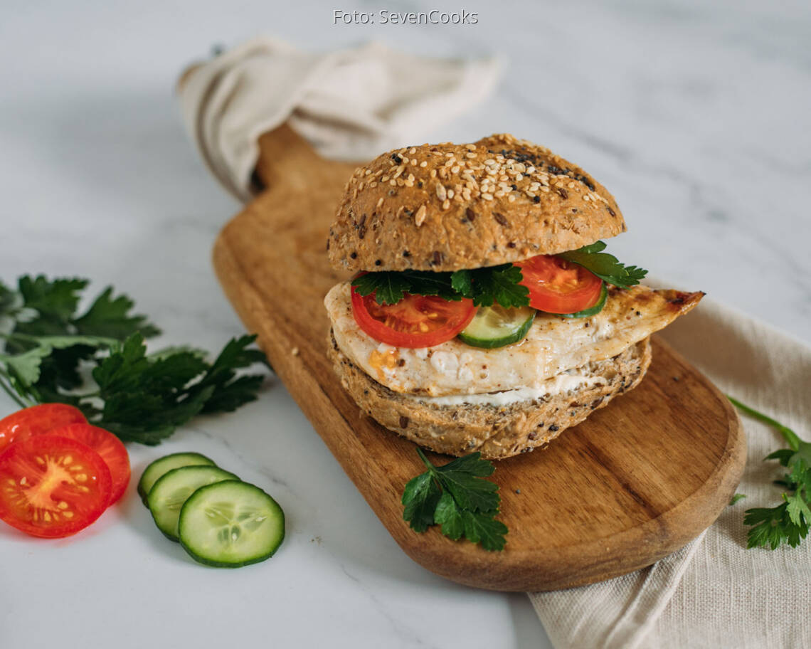 Flexitarisches Rezept: Chicken Burger 2