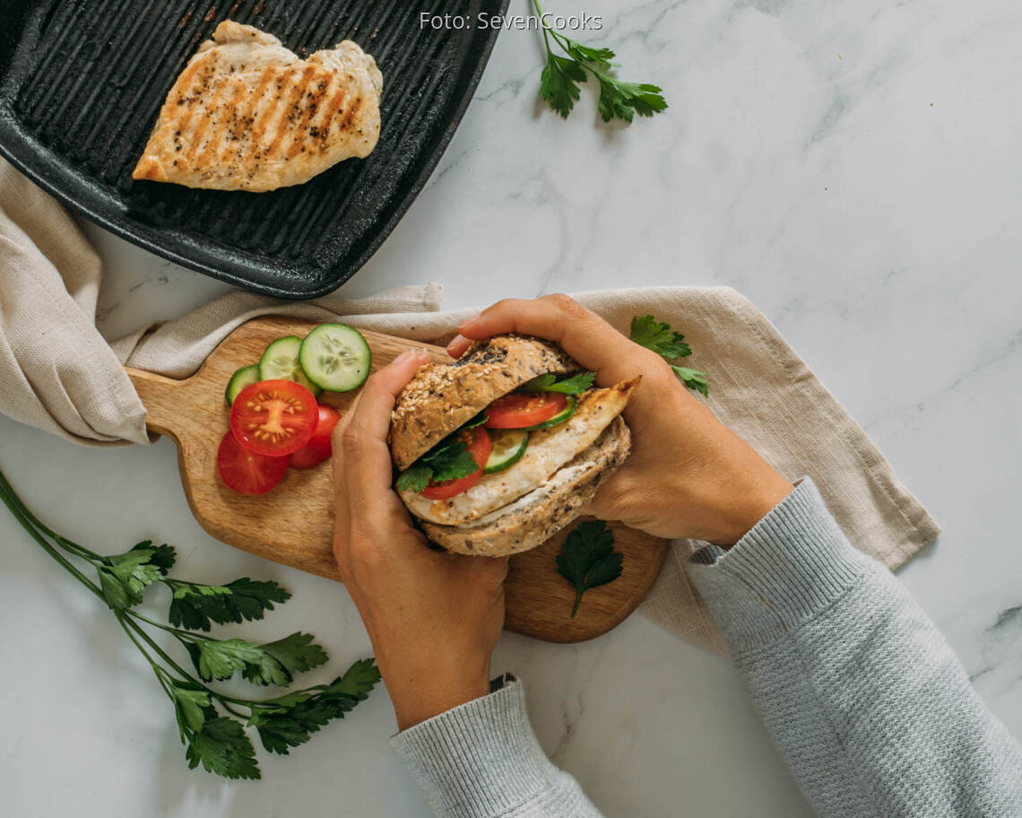 Flexitarisches Rezept: Chicken Burger 3