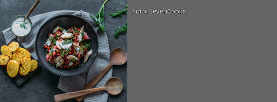 Rezeptbild für "Forellensalat mit Rautenkartoffeln"