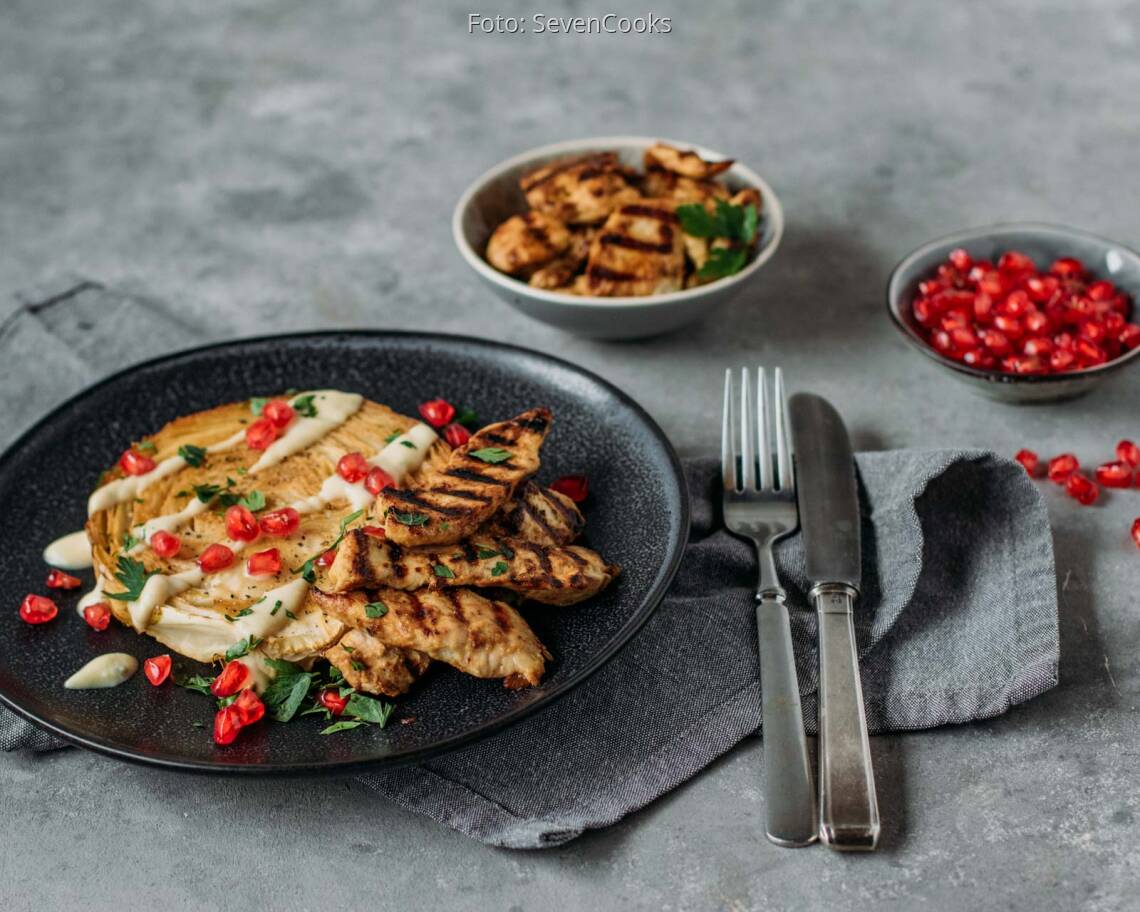 Flexitarisches Rezept: Geschmorter Weißkohl mit Putenstreifen 2