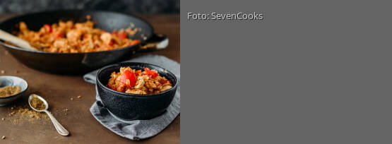 Rezeptbild für "Reispfanne mit Hähnchen"