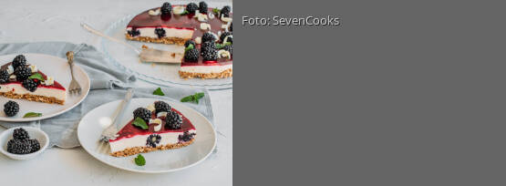 Rezeptbild für "Kühlschrank-Kuchen mit Brombeeren"