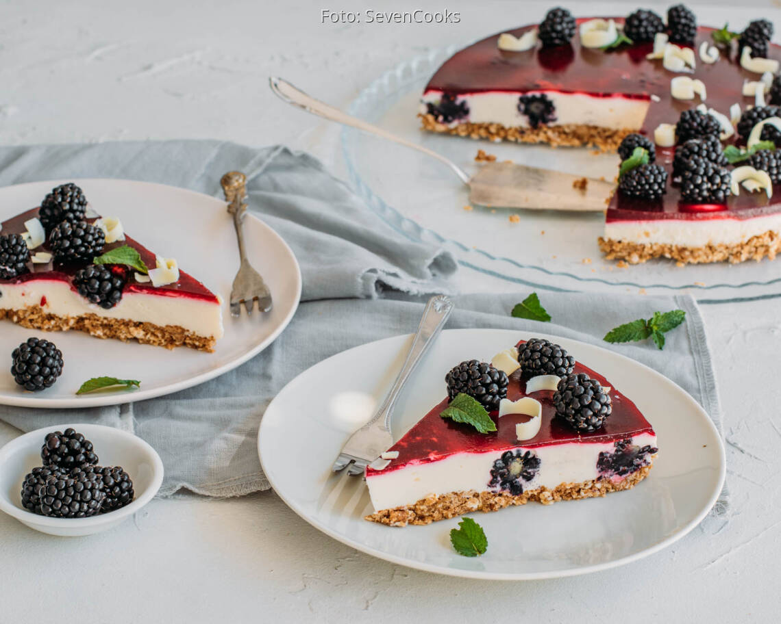 Flexitarisches Rezept: Kühlschrankkuchen mit Brombeeren 1